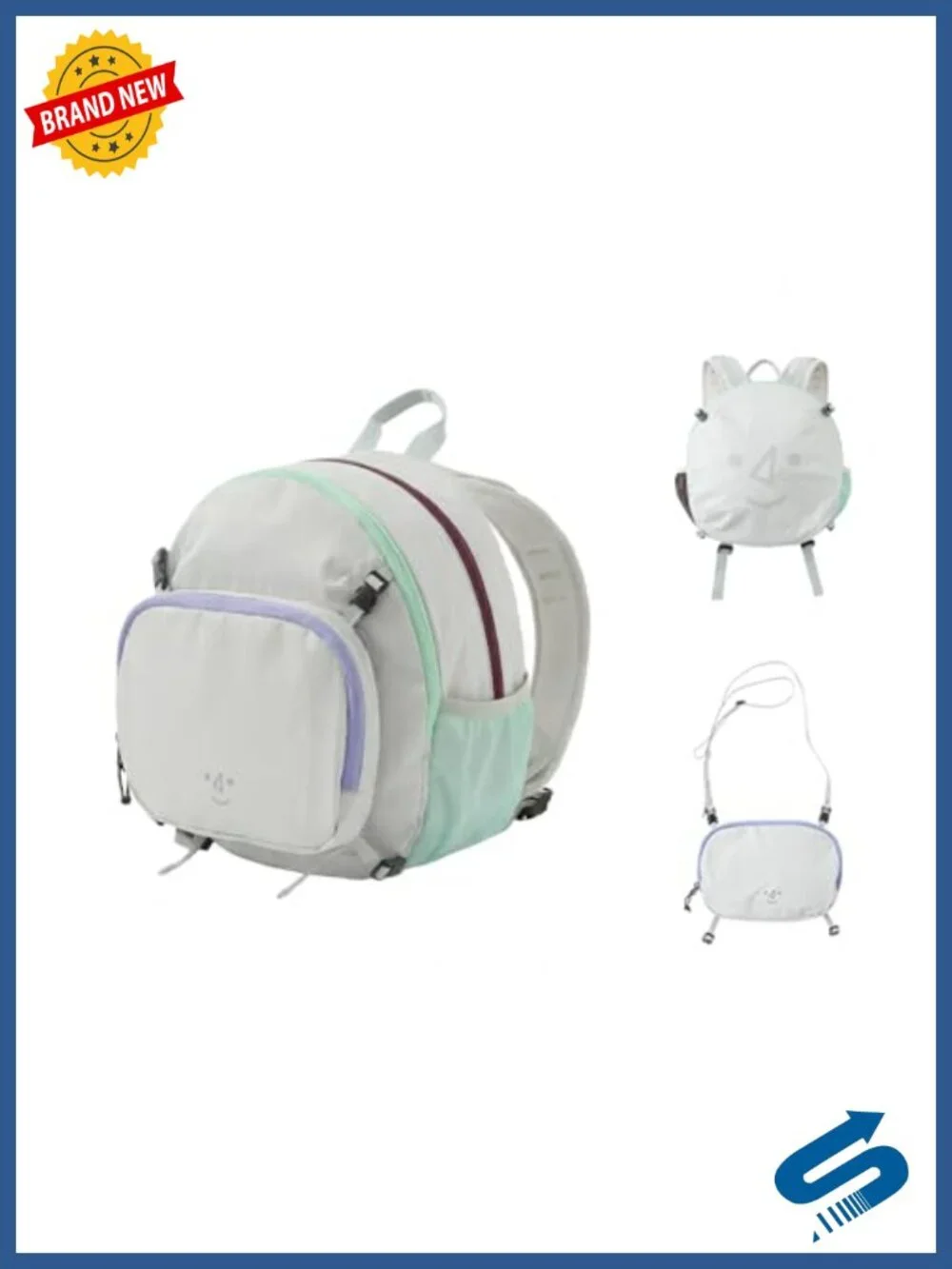 10L Convertible Backpack Sling Bag Set Water Resistant Reflective Strip Travel
